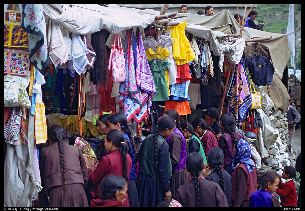 Market, Keylong, Himachal Pradesh. India