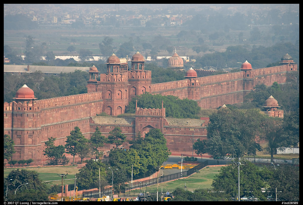 Red fort wall. New Delhi, India