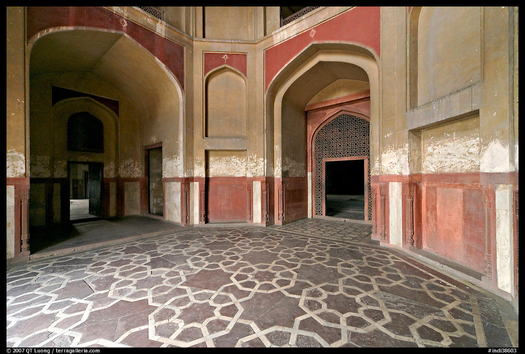 South hall, Humayun's tomb. New Delhi, India