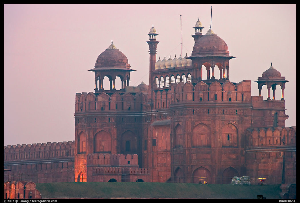 Lahore Gate at dawn. New Delhi, India