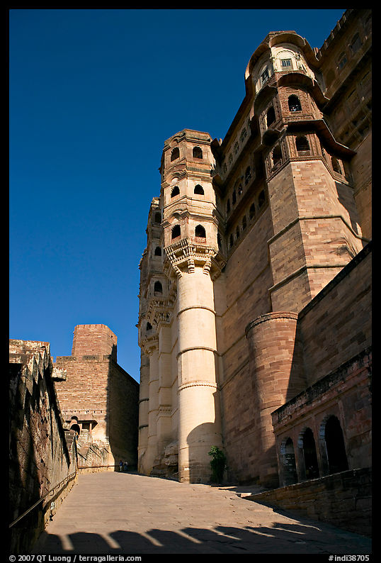 Tall Towers, Mehrangarh Fort. Jodhpur, Rajasthan, India