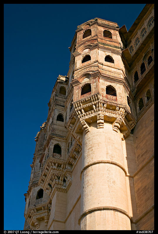 Tower, Mehrangarh Fort. Jodhpur, Rajasthan, India