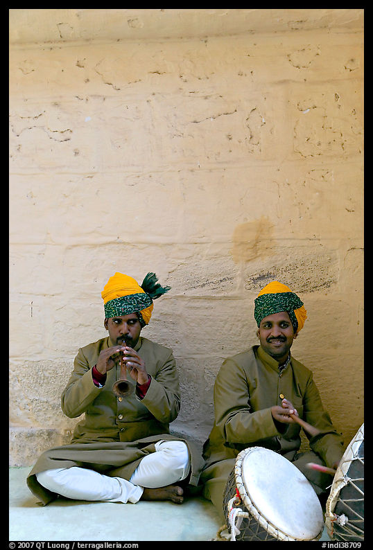 Musicians, Mehrangarh Fort. Jodhpur, Rajasthan, India