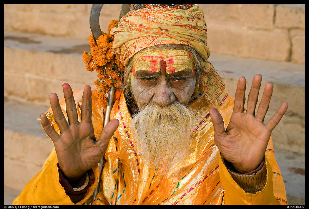 Holy man. Varanasi, Uttar Pradesh, India
