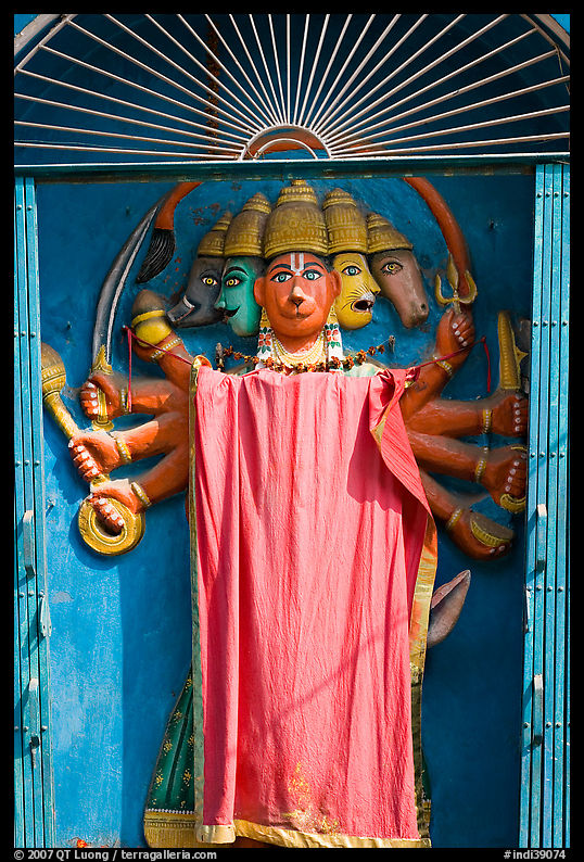 Multi-headed Hindu deity. Varanasi, Uttar Pradesh, India