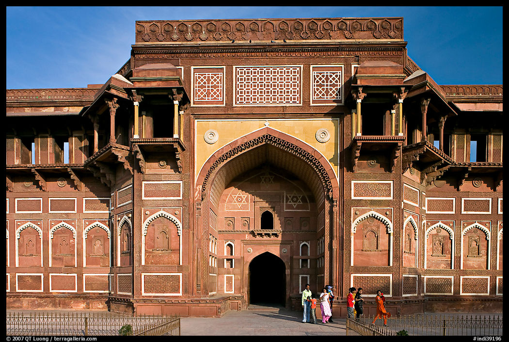 Gate of Jehangiri Mahal, Agra Fort. Agra, Uttar Pradesh, India
