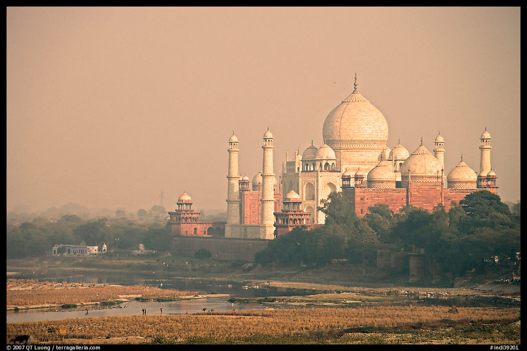 Taj Mahal seen from the Agra Fort. Agra, Uttar Pradesh, India
