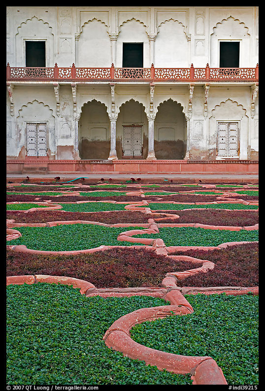 Anguri Bagh garden in Mugha style, Agra Fort. Agra, Uttar Pradesh, India