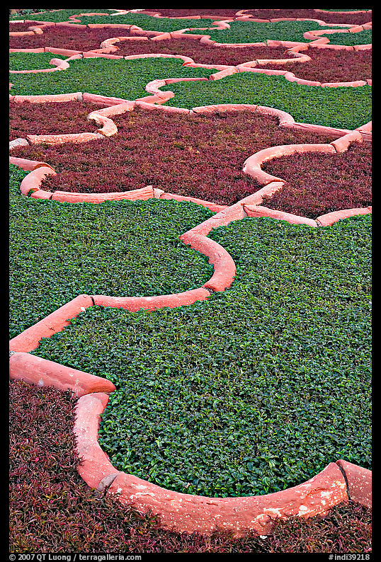 Geometric designs in Anguri Bagh garden, Agra Fort. Agra, Uttar Pradesh, India