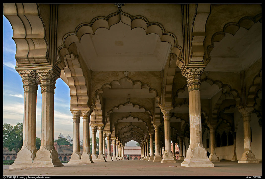 Diwan-i-Am (hall of public audiences),  Agra Fort. Agra, Uttar Pradesh, India