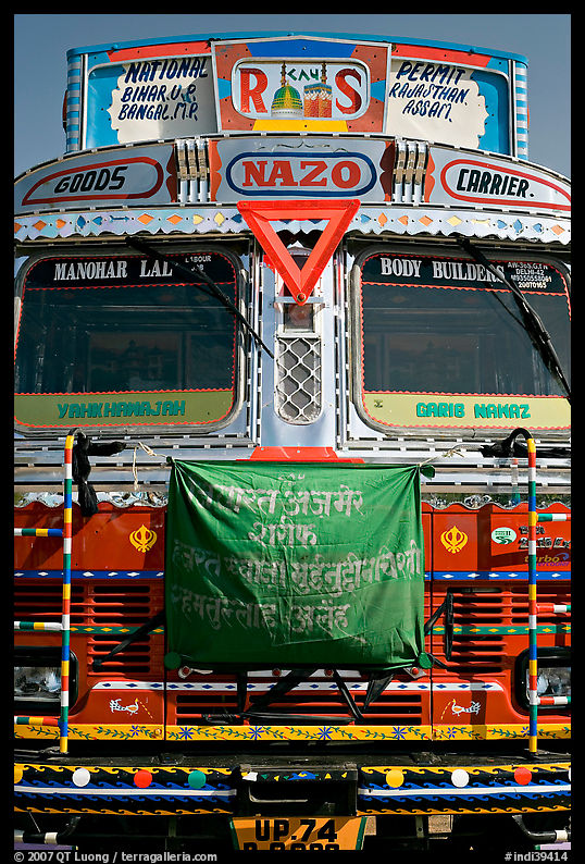 Decorated truck. Fatehpur Sikri, Uttar Pradesh, India