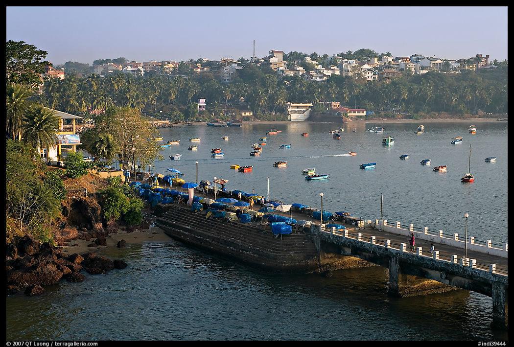 Pier and bay, Dona Paula. Goa, India