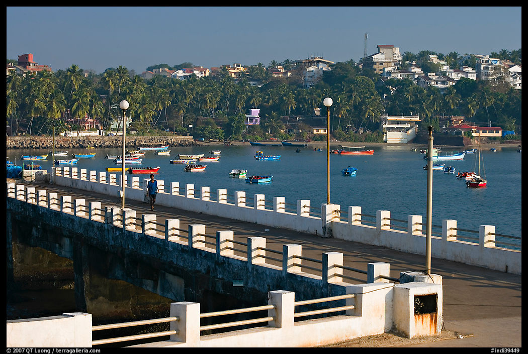 Dona Paula pier and harbor. Goa, India