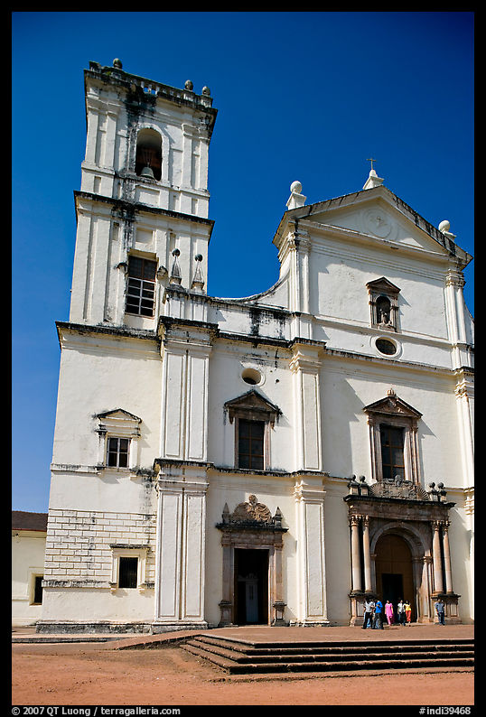 Se Cathedral facade, morning, Old Goa. Goa, India