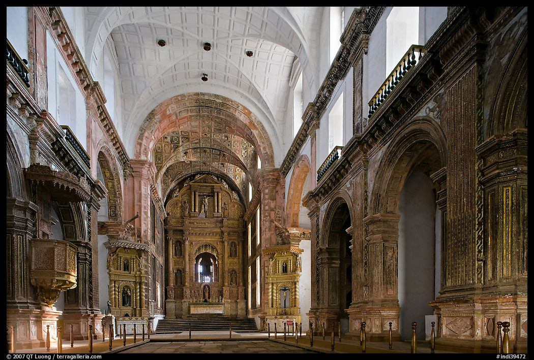 Church of St Francis of Assisi interior, Old Goa. Goa, India