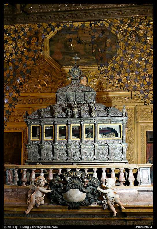 Tomb of St Francis Xavier, Basilica of Bom Jesus, Old Goa. Goa, India