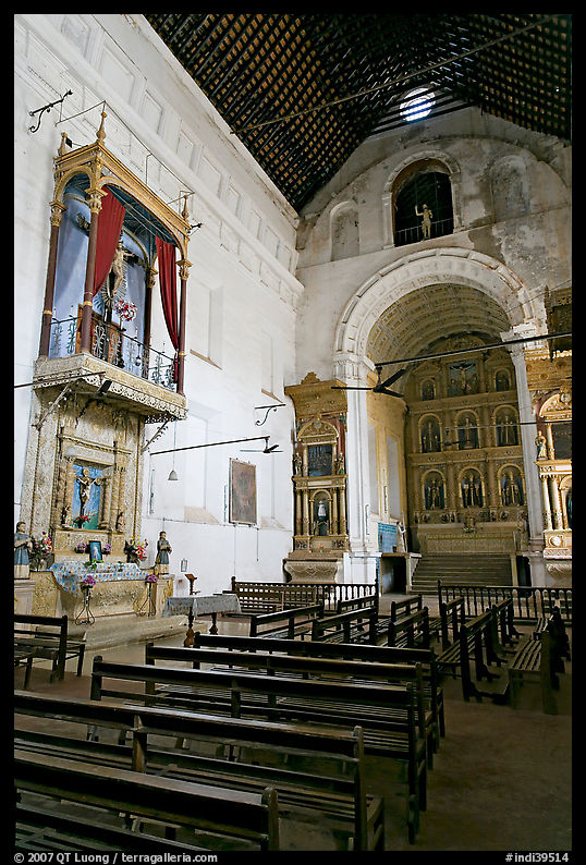 Church of St Monica interior, Old Goa. Goa, India