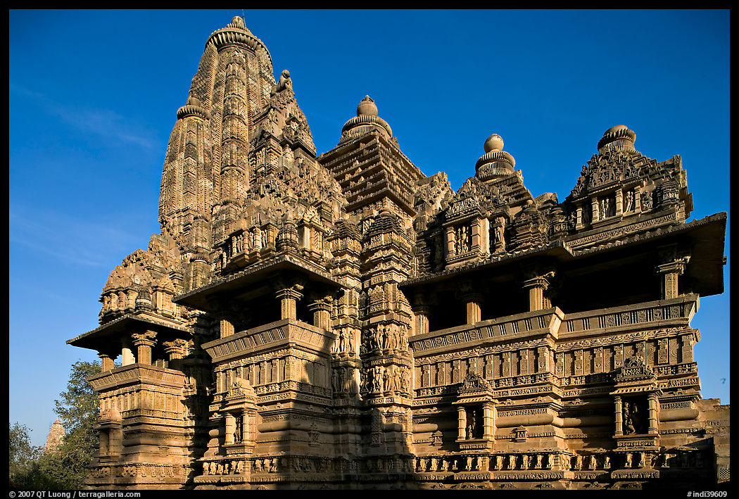 Lakshmana temple, early morning. Khajuraho, Madhya Pradesh, India