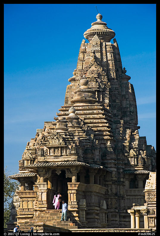 Entrance side of Lakshmana temple. Khajuraho, Madhya Pradesh, India