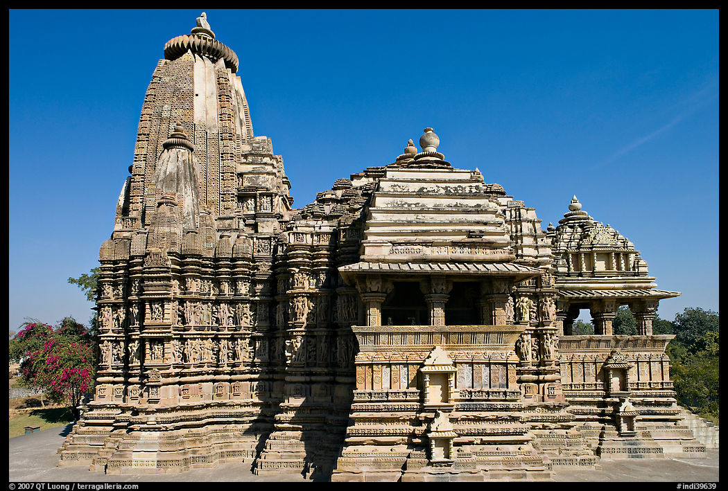 Devi Jagadamba temple seen from the front. Khajuraho, Madhya Pradesh, India