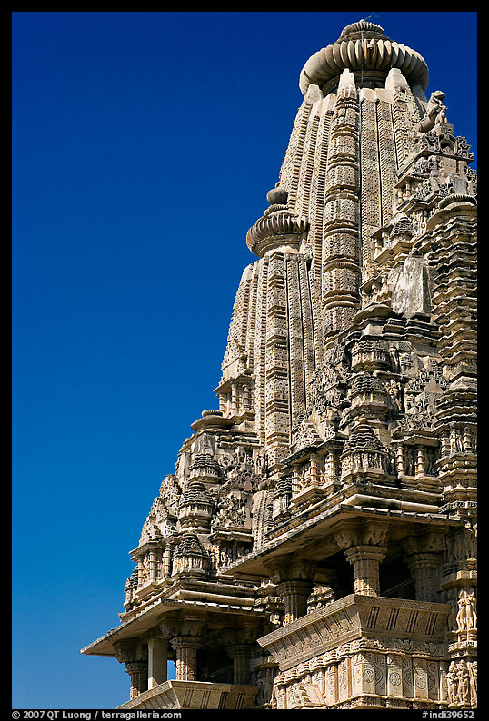 Sikhara of Visvanatha temple. Khajuraho, Madhya Pradesh, India