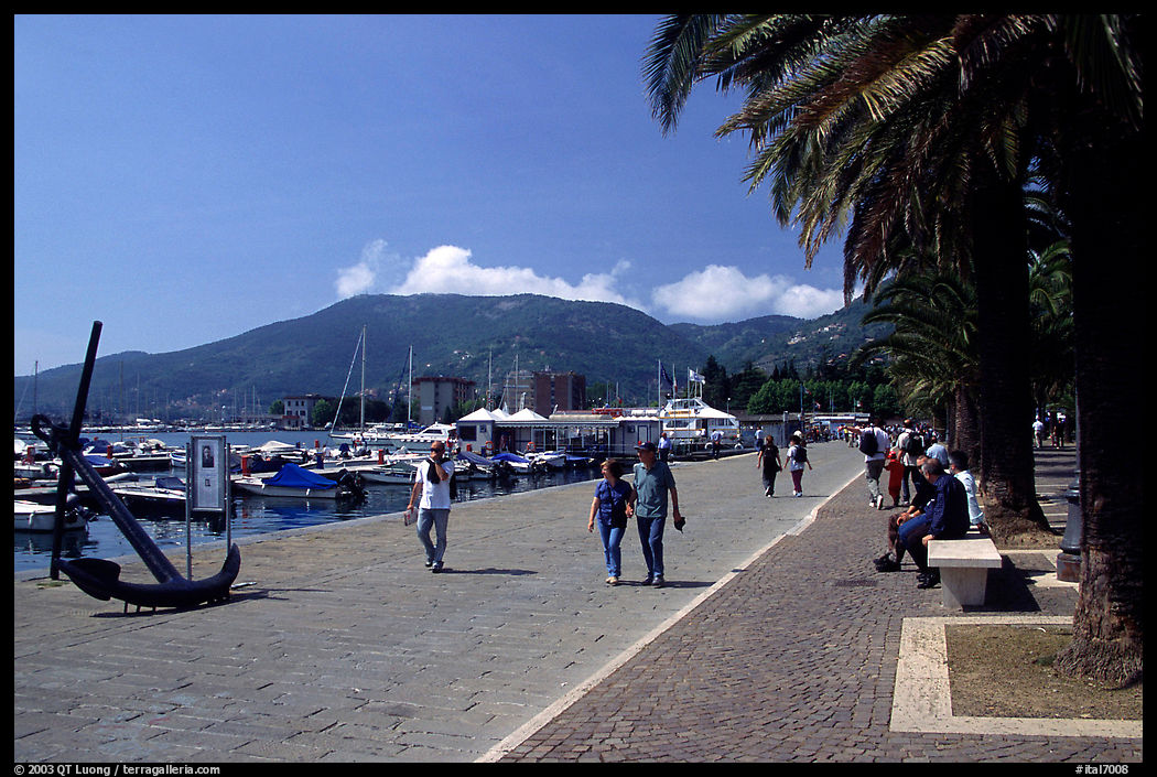 Waterfront promenade, La Spezia. Liguria, Italy