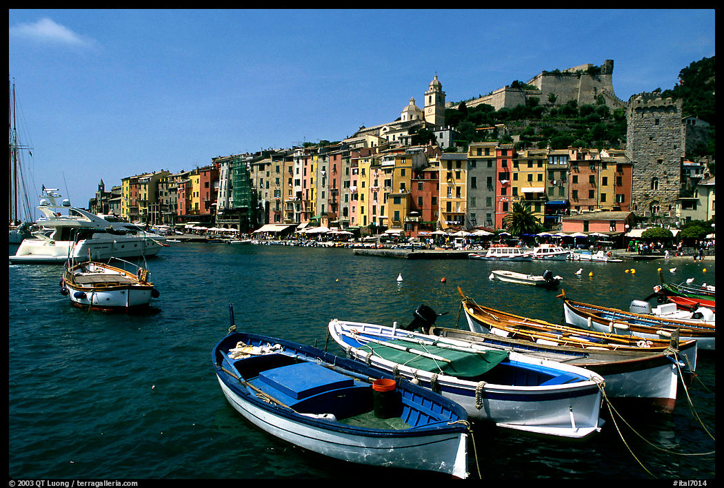 Boats and Harbor, Porto Venere. Liguria, Italy