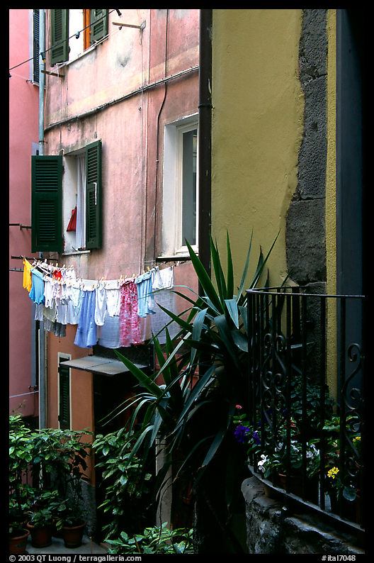 Courtyard, Vernazza. Cinque Terre, Liguria, Italy