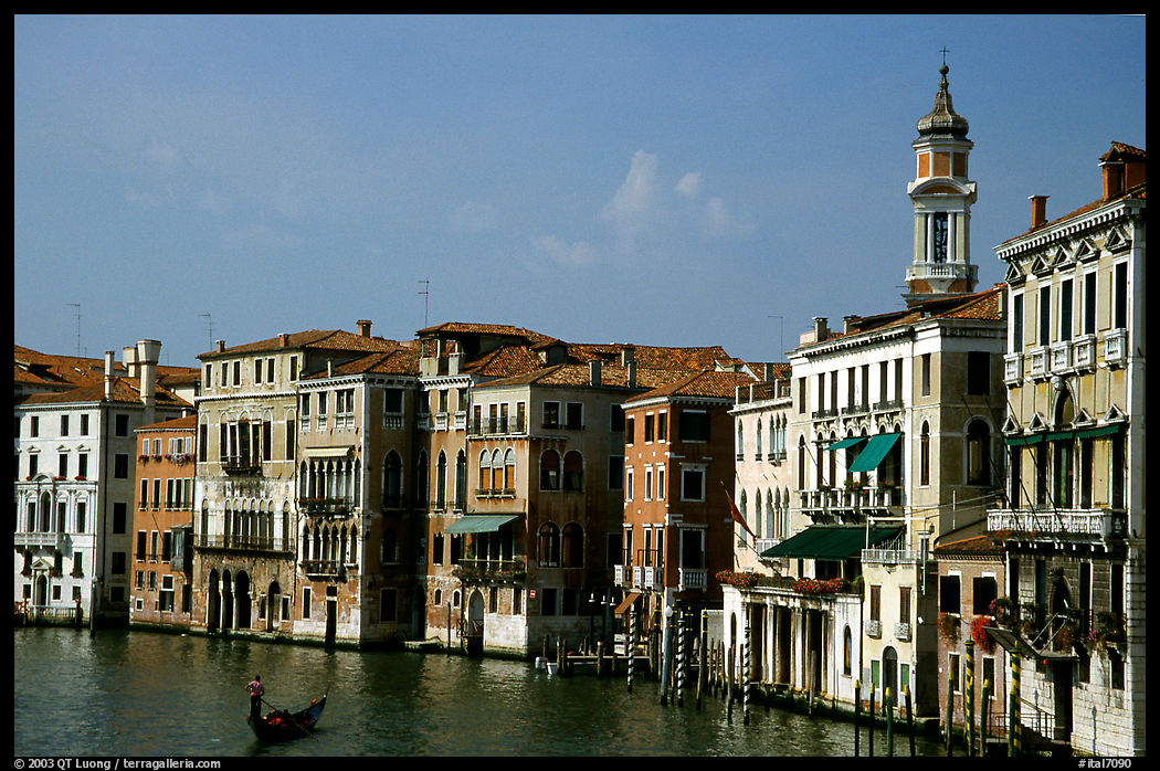 Grand Canal seen from the Rialto Bridge. Venice, Veneto, Italy