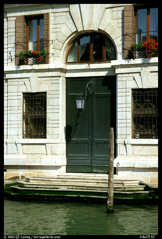 Doorway on the Grand Canal. Venice, Italy