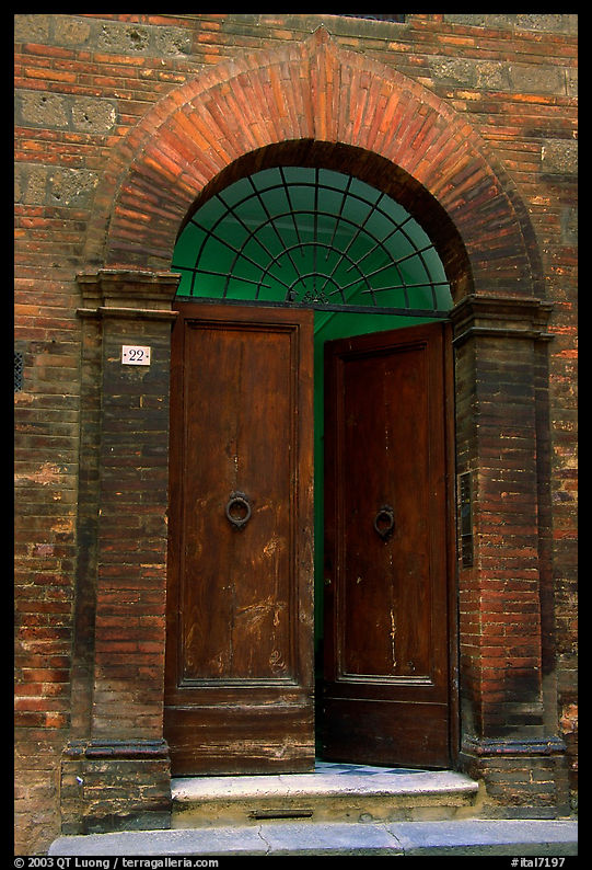Old door. Siena, Tuscany, Italy