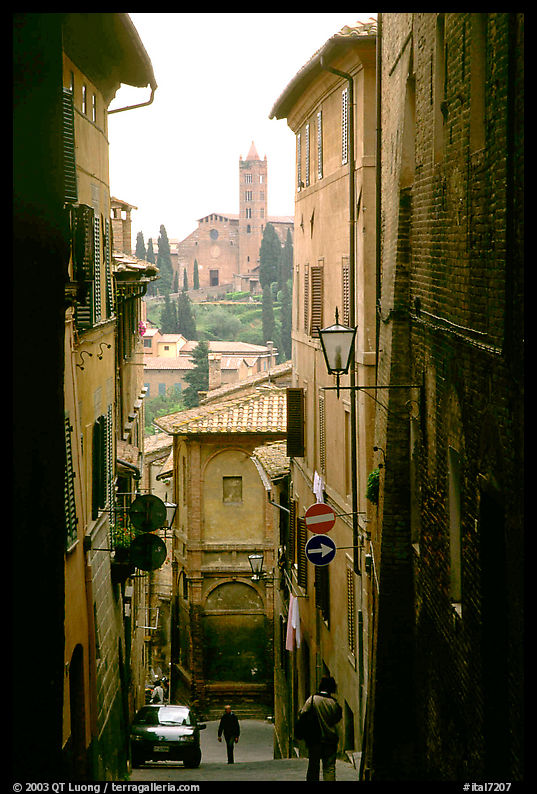 Narrow street. Siena, Tuscany, Italy