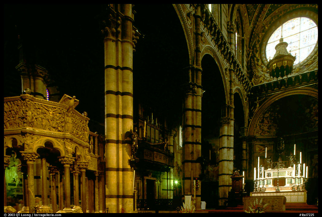 Interior of the Duomo. Siena, Tuscany, Italy