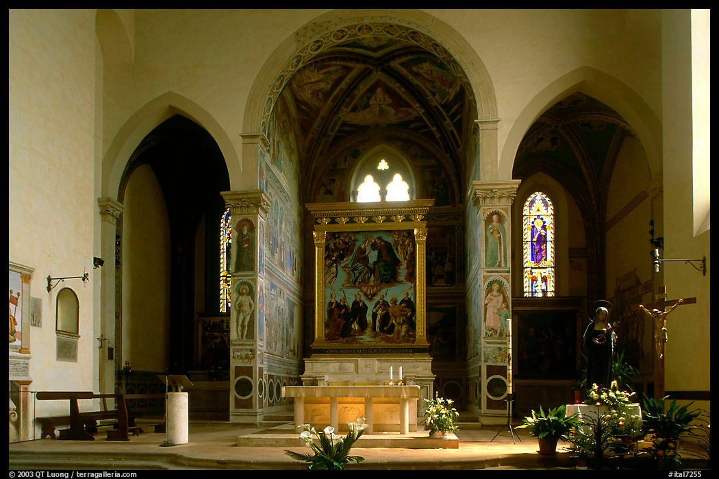 Interior of Chiesa di Sant'Agostino. San Gimignano, Tuscany, Italy