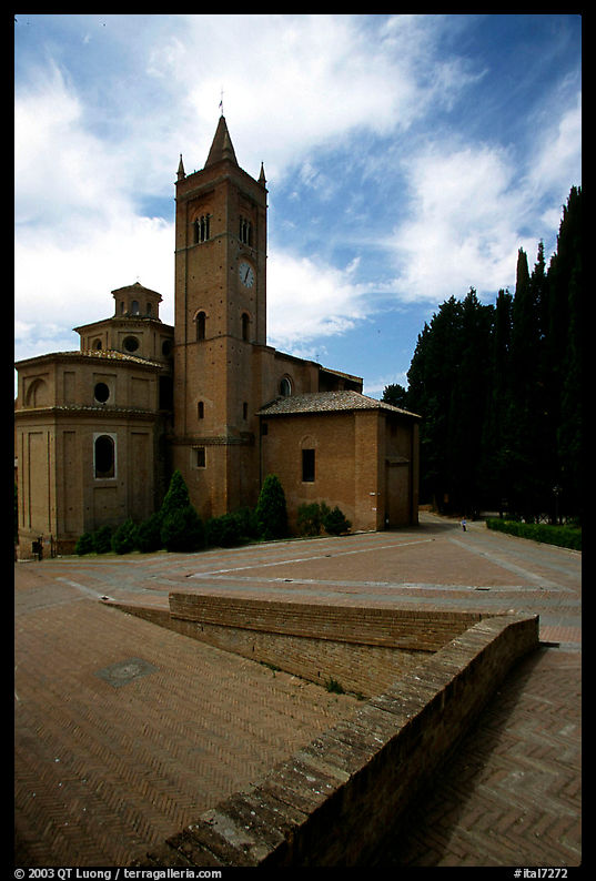 Abbazia di Monte Oliveto Maggiore, Le Crete region. Tuscany, Italy