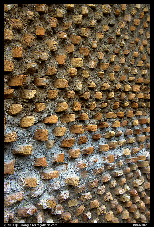 Wall detail along the Pecile, Villa Hadriana. Tivoli, Lazio, Italy