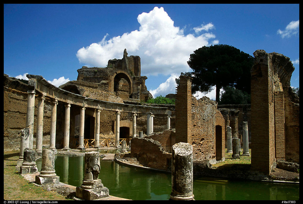 Maritime Theatre, Villa Adriana. Tivoli, Lazio, Italy
