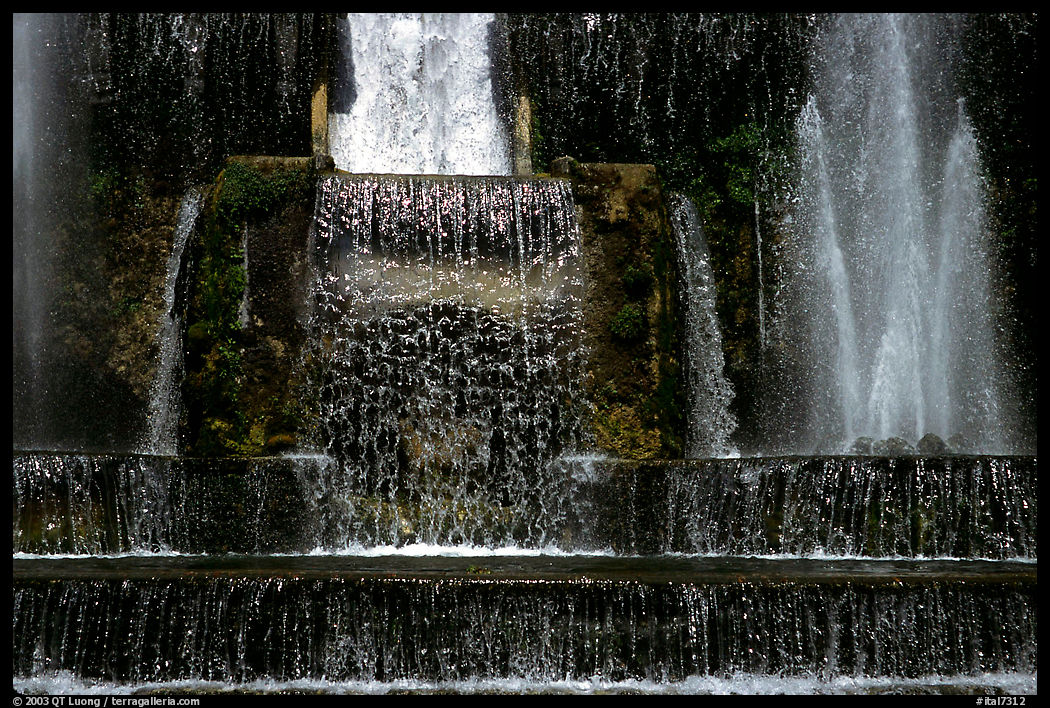 Fountain in the gardens of Villa d'Este. Tivoli, Lazio, Italy