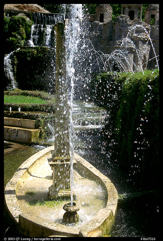 Boat shaped fountain, Villa d'Este. Tivoli, Lazio, Italy