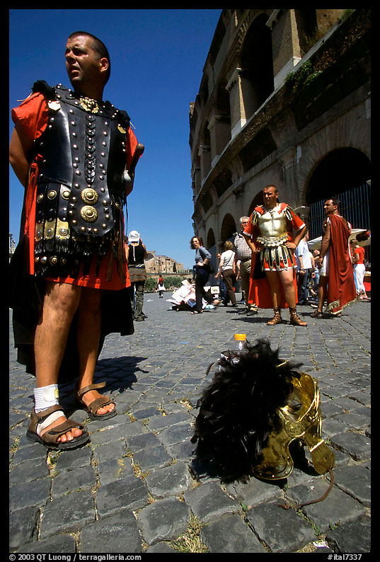 Wherever I rest my helmet, that's my home, Roman Forum. Rome, Lazio, Italy