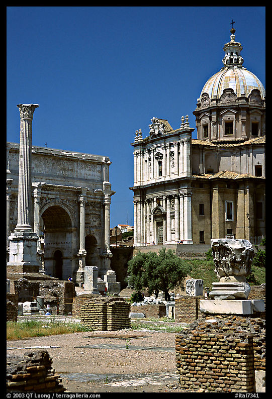 West end of the Roman Forum. Rome, Lazio, Italy