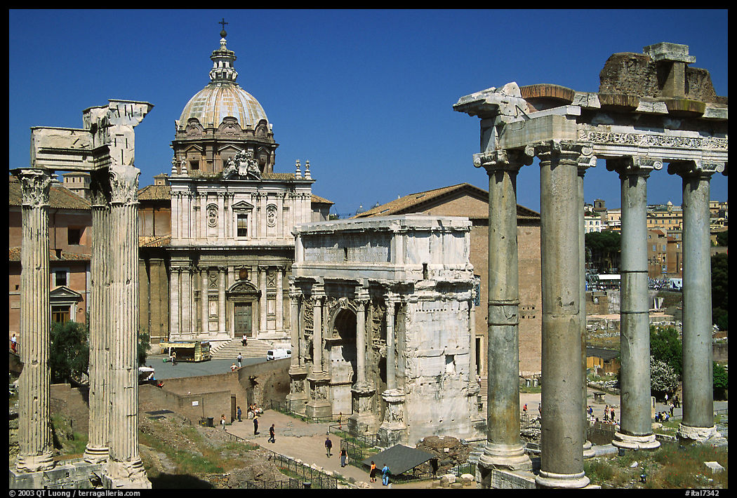 West end of the Roman Forum. Rome, Lazio, Italy