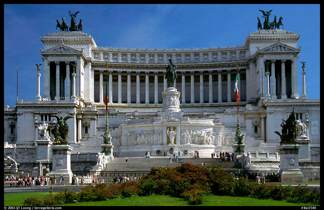 Victor Emmanuel Monument, built to honor Victor Emmanuel II, the first king of unified Italy. Rome, Italy