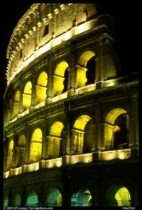 Colosseum at night. Rome, Lazio, Italy