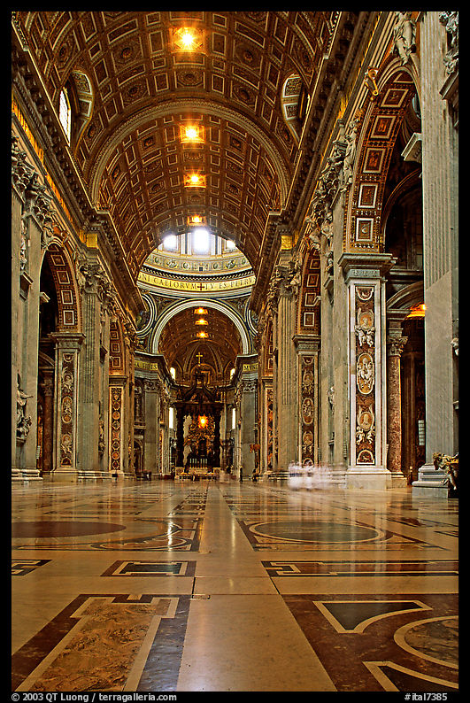 Interior of Basilica San Pietro. Vatican City, Rome, Lazio, Italy