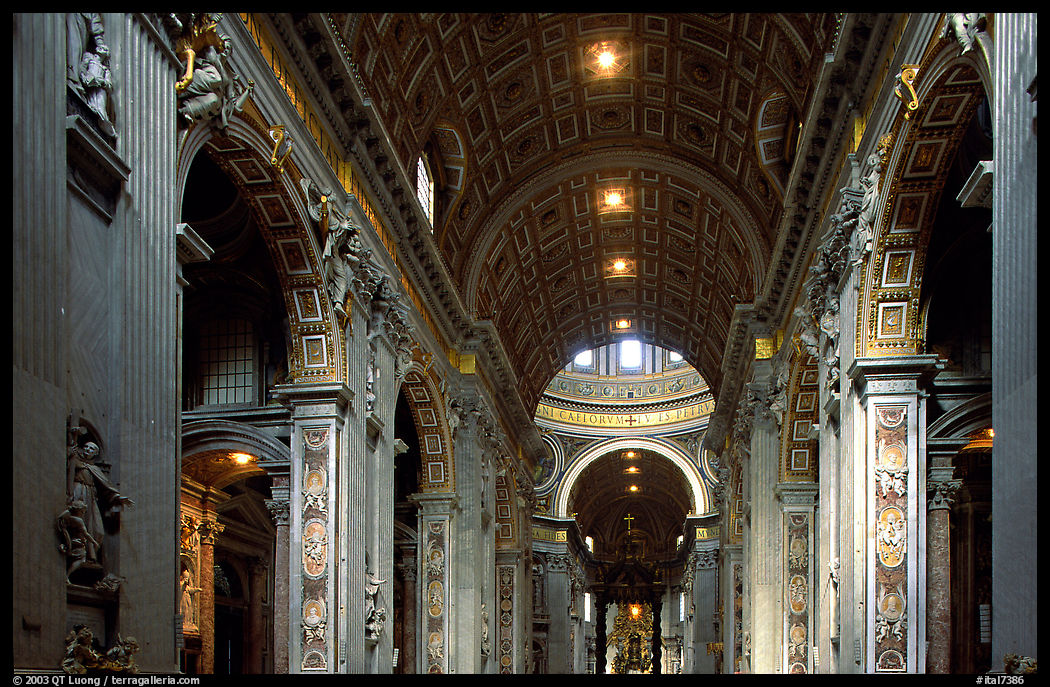 Interior of Basilica San Pietro. Vatican City, Rome, Lazio, Italy