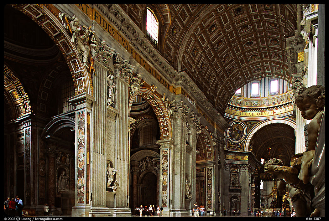 Interior of Basilica San Pietro. Vatican City, Rome, Lazio, Italy