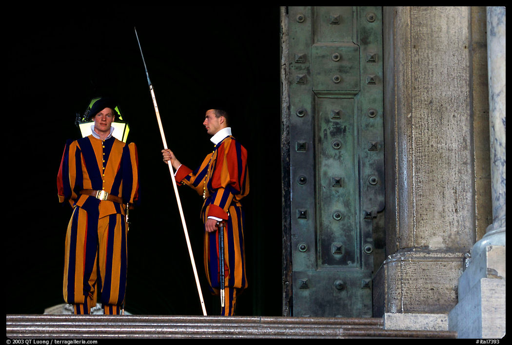 Swiss guards. Vatican City, Rome, Lazio, Italy