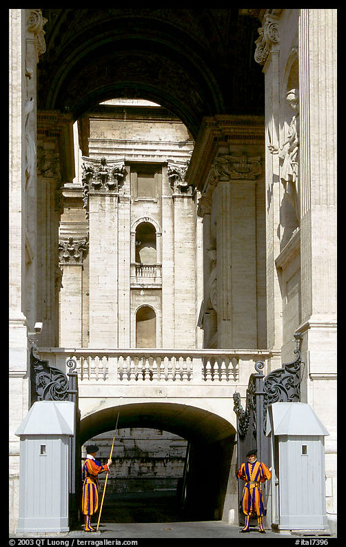 Swiss guards. Vatican City, Rome, Lazio, Italy