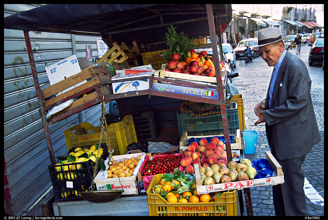 Fruit vendor. Naples, Italy